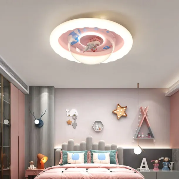 Dimmable LED Ceiling Lamp for Children's Room Astronaut Design 20" Creative Simplicity balloon Light Bedroom Cartoon Ceiling Light Fixture