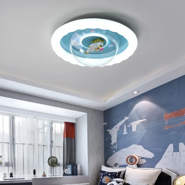 Dimmable LED Ceiling Lamp for Children's Room Astronaut Design 20" Creative Simplicity balloon Light Bedroom Cartoon Ceiling Light Fixture