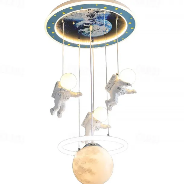 Dimmable LED Ceiling Lamp for Children's Room, Creative Simplicity Clouds Airplane Light Bedroom Cartoon Ceiling Light Fixture with Remote