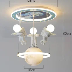 Dimmable LED Ceiling Lamp for Children's Room, Creative Simplicity Clouds Airplane Light Bedroom Cartoon Ceiling Light Fixture with Remote