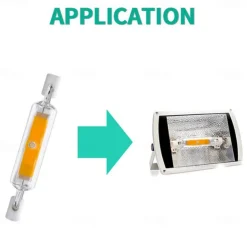 Dimmable R7S COB LED Bulbs 15W J Type 189MM Double Ended LED Lights 150W Halogen Equivalent 220-240V T3 R7S Base Equivalent Floodlight Replacement for Garage Speciality Lighting Floor Lamps