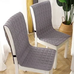 Dining Chair Cover Chair Seat Cushion Pad Slipcover High Back Dining Chair Cover Non-Slip with Ties Thick Durable and Washable Pads for Dining Room, Office, Kitchen 1PC