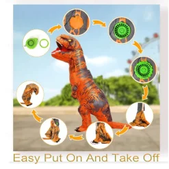 Dinosaur Carnival Costume Cosplay Costume Funny Costumes Inflatable Costumes Kid's Adults' All Funny Costume Halloween Carnival Masquerade Easy Carnival Costume