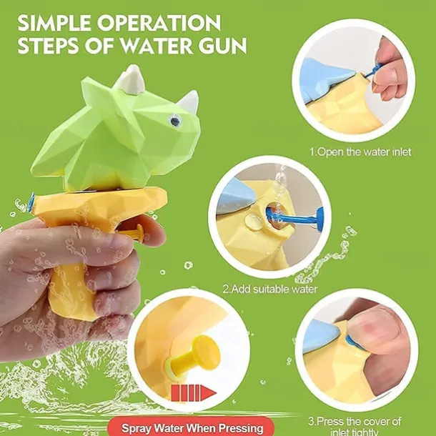 Dinosaur Water Gun Sand Toys Squirt Gun Water Outdoor Toys Gifts for Kids 3 4 5 Years Old