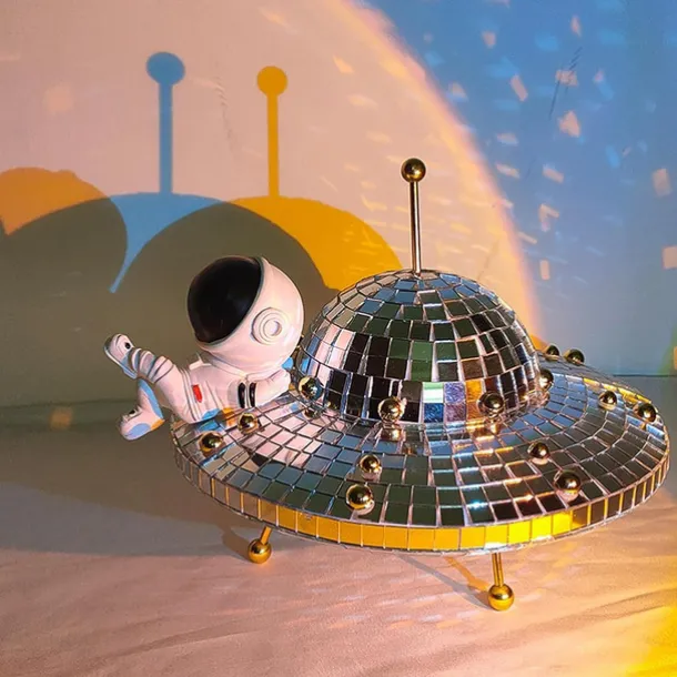 Disco Ball UFO Desktop Decor, Modern Retro Creative Decor, Alien Lovers, For Children And Friends, Room Decoration Desktop Display Decor