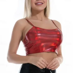 Disco Dance Costumes Exotic Dancewear Pole dance Vest Pure Color Women's Performance Training Sleeveless Polyester