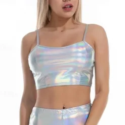 Disco Dance Costumes Exotic Dancewear Pole dance Vest Pure Color Women's Performance Training Sleeveless Polyester