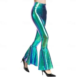 Disco Dance Costumes Exotic Dancewear Pole dance Pants Ruffles Ruching Pure Color Women's Performance Training High Polyester