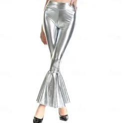 Disco Dance Costumes Exotic Dancewear Pole dance Pants Ruffles Ruching Pure Color Women's Performance Training High Polyester