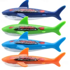 Diving Pool Toys Underwater Swimming Throwing Diving Torpedo Shark,4 Pack