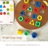 DIY Children Geometric Shape Color Matching 3D Puzzle Baby Montessori Toys Learning Educational Interactive Battle Game Toys For Kids