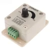 DIY DC12-24V 8A PWM Manual Knob Dimmer Controller 0%-100% PWM Dimming Control LED Light Brightness Switch for 5050 3528 2835 Single Color LED Strips Ribbon Lights Tape Lights or Other LED Products