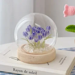 DIY Tulip Night Light Simulation Flower Bedroom Valentine's Day Gift INS Sleep Light Birthday Gift Atmosphere Light Desk Decoration