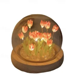 DIY Tulip Night Light Simulation Flower Bedroom Valentine's Day Gift INS Sleep Light Birthday Gift Atmosphere Light Desk Decoration
