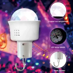 DJ Lighting Sound Party Auto USB Mini Disco Ball Light RGB Multi Color Car Atmosphere Room Decoration Lamp Strobe Light 2pcs 4pcs