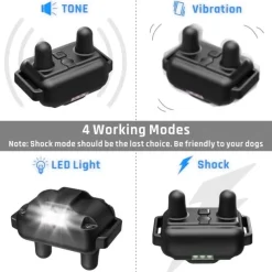 Dog Bark Collar Dog Training Collars Anti Bark Solid Colored PP Corgi Beagle Shiba Inu Pug Bichon Frise Pekingese Black