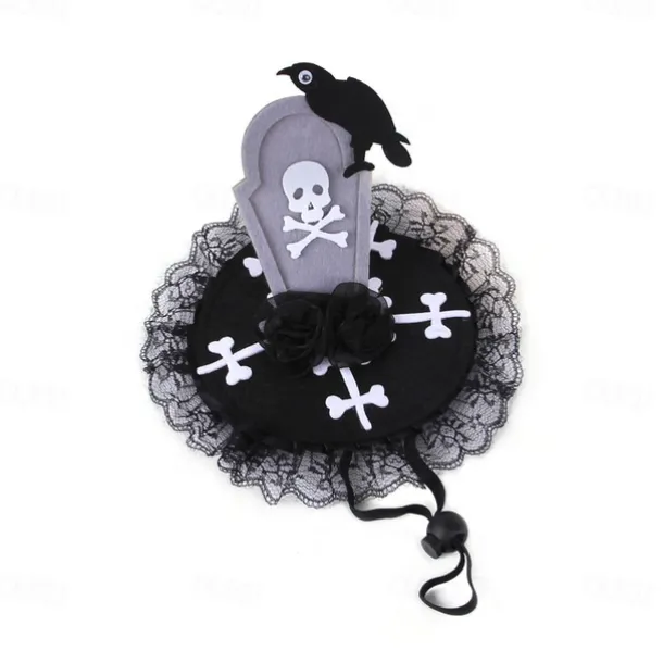 Dog Cat Bandanas & Hats Dog Scarf Cosplay Halloween Outfit Cosplay Funny Winter Soft Washable Comfortable Halloween Outdoor Halloween Casual Daily Dog Clothing for Bichon Frise Pomeranian Baby Pet
