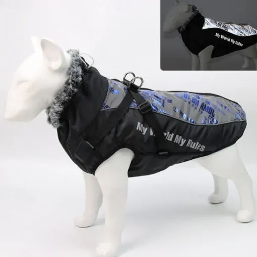 Dog Cat Coat Jacket Fashion Party Winter Reflective Waterproof Warm Washable Comfortable Christmas Outdoor Casual Daily Dog Clothing for Bichon Frise Pomeranian Baby Pet Papillon Small