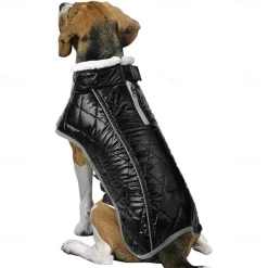 Dog Cat Coat Jacket Fashion Casual Winter Reflective Waterproof Breathable Soft Washable Casual Daily Dog Clothing for Bichon Frise Pomeranian Baby Pet Papillon Small