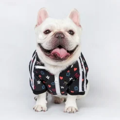 Dog Cat Coat Jacket Fashion Casual Winter Waterproof Breathable Soft Washable Comfortable Casual Daily Dog Clothing for Bichon Frise Pomeranian Baby Pet Papillon Small