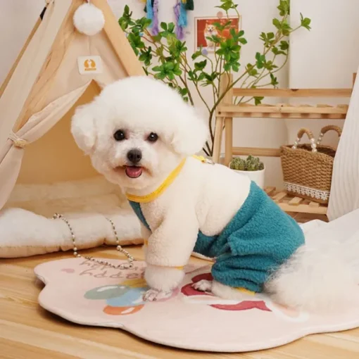 Dog Cat Coat Jacket Fashion Cute Winter Warm Soft Washable Comfortable Outdoor Sports Dog Clothing for Bichon Frise Poodle Pomeranian Baby Pet Papillon