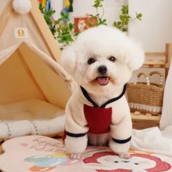 Dog Cat Coat Jacket Fashion Cute Winter Warm Soft Washable Comfortable Outdoor Sports Dog Clothing for Bichon Frise Poodle Pomeranian Baby Pet Papillon