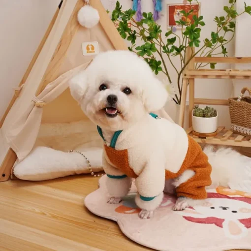 Dog Cat Coat Jacket Fashion Cute Winter Warm Soft Washable Comfortable Outdoor Sports Dog Clothing for Bichon Frise Poodle Pomeranian Baby Pet Papillon