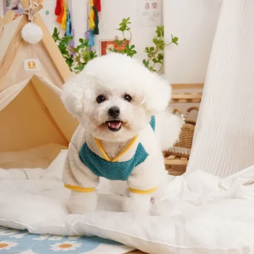 Dog Cat Coat Jacket Fashion Cute Winter Warm Soft Washable Comfortable Outdoor Sports Dog Clothing for Bichon Frise Poodle Pomeranian Baby Pet Papillon