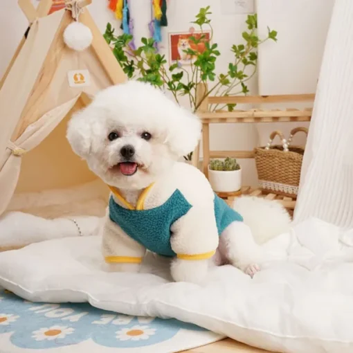 Dog Cat Coat Jacket Fashion Cute Winter Warm Soft Washable Comfortable Outdoor Sports Dog Clothing for Bichon Frise Poodle Pomeranian Baby Pet Papillon