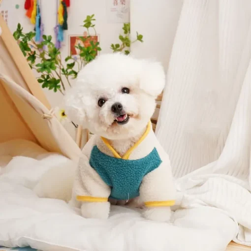 Dog Cat Coat Jacket Fashion Cute Winter Warm Soft Washable Comfortable Outdoor Sports Dog Clothing for Bichon Frise Poodle Pomeranian Baby Pet Papillon