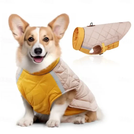 Dog Cat Coat Jacket Fashion Sports & Outdoors Winter Reflective Warm Breathable Soft Washable Outdoor Casual Daily Dog Clothing for Bichon Frise Pomeranian Baby Pet Papillon Small