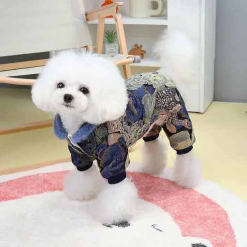 Dog Cat Coat Jacket Fashion Cute Winter Warm Soft Washable Comfortable Outdoor Sports Dog Clothing for Bichon Frise Poodle Pomeranian Baby Pet Papillon