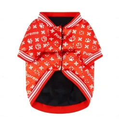 Dog Cat Coat Jacket Fashion Cute Winter Warm Breathable Soft Washable Comfortable Outdoor Casual Daily Dog Clothing for Bichon Frise Pomeranian Baby Pet Papillon Small