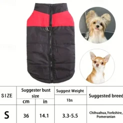 Dog Cat Coat Jacket Vest Fashion Party Winter Waterproof Warm Breathable Soft Comfortable Christmas Halloween Outdoor Casual Daily Dog Clothing for Bichon Frise Pomeranian Baby Pet Papillon Small