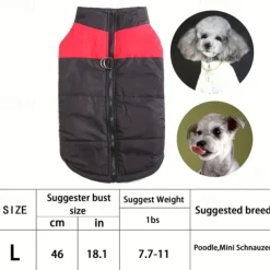Dog Cat Coat Jacket Vest Fashion Party Winter Waterproof Warm Breathable Soft Comfortable Christmas Halloween Outdoor Casual Daily Dog Clothing for Bichon Frise Pomeranian Baby Pet Papillon Small