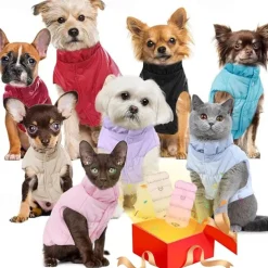 Dog Cat Coat Jacket Vest Fashion Party Winter Warm Breathable Soft Washable Comfortable Christmas Halloween Outdoor Casual Daily Dog Clothing for Bichon Frise Pomeranian Baby Pet Papillon Small