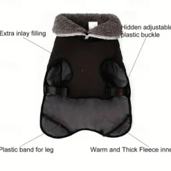 Dog Cat Coat Jacket Vest Fashion Party Winter Reflective Waterproof Warm Breathable Washable Christmas Halloween Outdoor Casual Daily Dog Clothing for Golden Retriever Corgi Bichon Frise Pomeranian