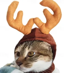 Dog Cat Dog Bandana & Dog Hat Party Funny Winter Breathable Soft Washable Comfortable Party Halloween Casual Daily Festival Dog Clothing for Bichon Frise Pomeranian Baby Pet Papillon Small