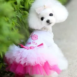 Dog Cat Dress Cute Casual Breathable Soft Washable Comfortable Outdoor Casual Daily Dog Clothing for Bichon Frise Pomeranian Baby Pet Papillon Small