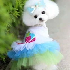 Dog Cat Dress Cute Casual Breathable Soft Washable Comfortable Outdoor Casual Daily Dog Clothing for Bichon Frise Pomeranian Baby Pet Papillon Small