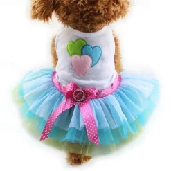 Dog Cat Dress Cute Casual Breathable Soft Washable Comfortable Outdoor Casual Daily Dog Clothing for Bichon Frise Pomeranian Baby Pet Papillon Small