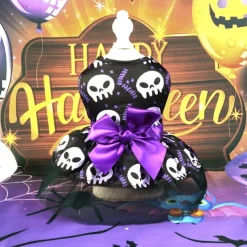 Dog Cat Dress Cute Casual Breathable Soft Washable Comfortable Halloween Casual Daily Dog Clothing for Bichon Frise Pomeranian Baby Pet Papillon Small