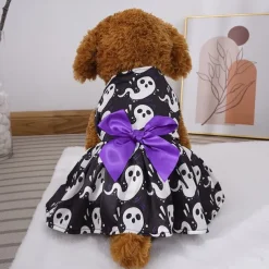 Dog Cat Dress Cute Casual Breathable Soft Washable Comfortable Halloween Casual Daily Dog Clothing for Bichon Frise Pomeranian Baby Pet Papillon Small