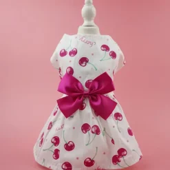 Dog Cat Dress Fashion Cute Waterproof Breathable Soft Washable Comfortable Outdoor Casual Daily Dog Clothing for Bichon Frise Pomeranian Baby Pet Papillon Small