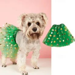 Dog Cat Dress Skirt Elegant Cute Winter Breathable Soft Washable Comfortable Christmas Outdoor Casual Daily Dog Clothing for Bichon Frise Pomeranian Baby Pet Papillon Small