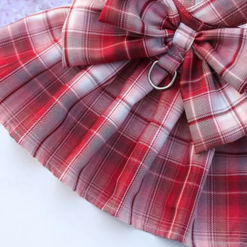Dog Cat Harness Dress Fashion Cute Basic Washable Comfortable Outdoor Casual Daily Walking Dog Clothing for Bichon Frise Pomeranian Baby Pet Papillon Small