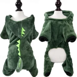 Dog Cat Jumpsuit Adorable Stylish Ordinary Casual Daily Winter Warm Soft Washable Comfortable Outdoor Casual Daily Walking Dog Clothing for Bichon Frise Pomeranian Baby Pet Papillon Small