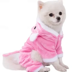 Dog Cat Jumpsuit Adorable Stylish Ordinary Casual Daily Winter Warm Soft Washable Comfortable Outdoor Casual Daily Walking Dog Clothing for Bichon Frise Pomeranian Baby Pet Papillon Small