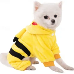 Dog Cat Jumpsuit Adorable Stylish Ordinary Casual Daily Winter Warm Soft Washable Comfortable Outdoor Casual Daily Walking Dog Clothing for Bichon Frise Pomeranian Baby Pet Papillon Small
