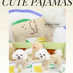 Dog Cat Jumpsuit Cute Casual Winter Warm Breathable Soft Washable Comfortable Outdoor Casual Daily Dog Clothing for Bichon Frise Pomeranian Baby Pet Papillon Small